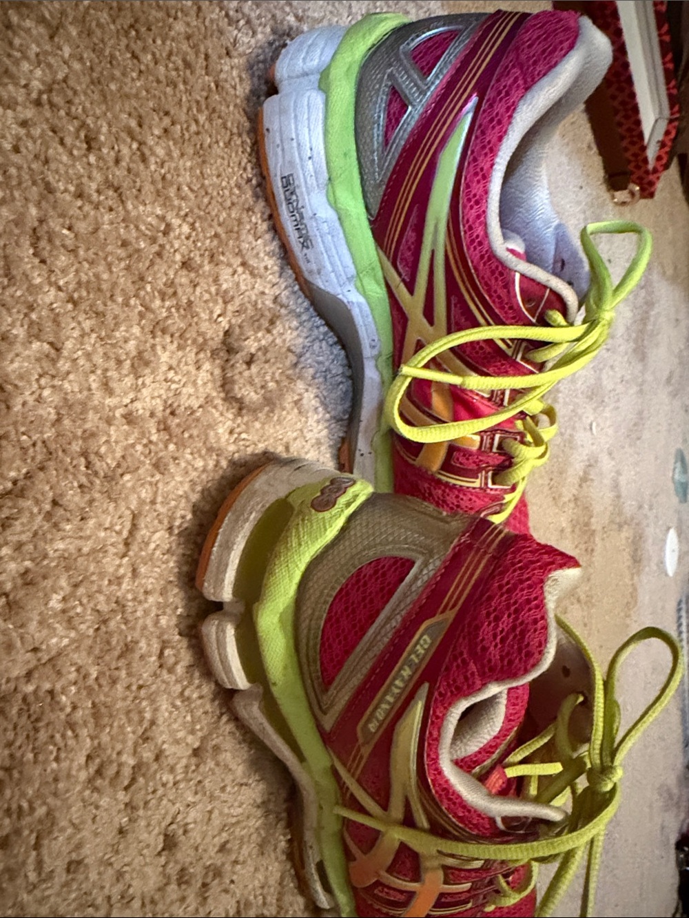 ASICS Women's Running Shoes - Pink & Lime Accent